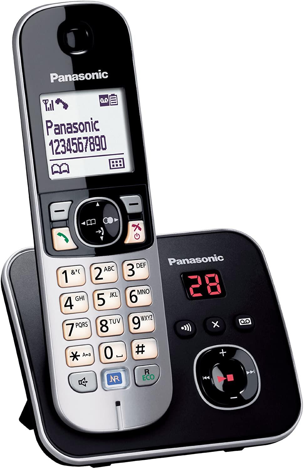PANASONIC Telefono fisso cordless Panasonic KXTG6821JTB con segreteria e schermo LCD silver